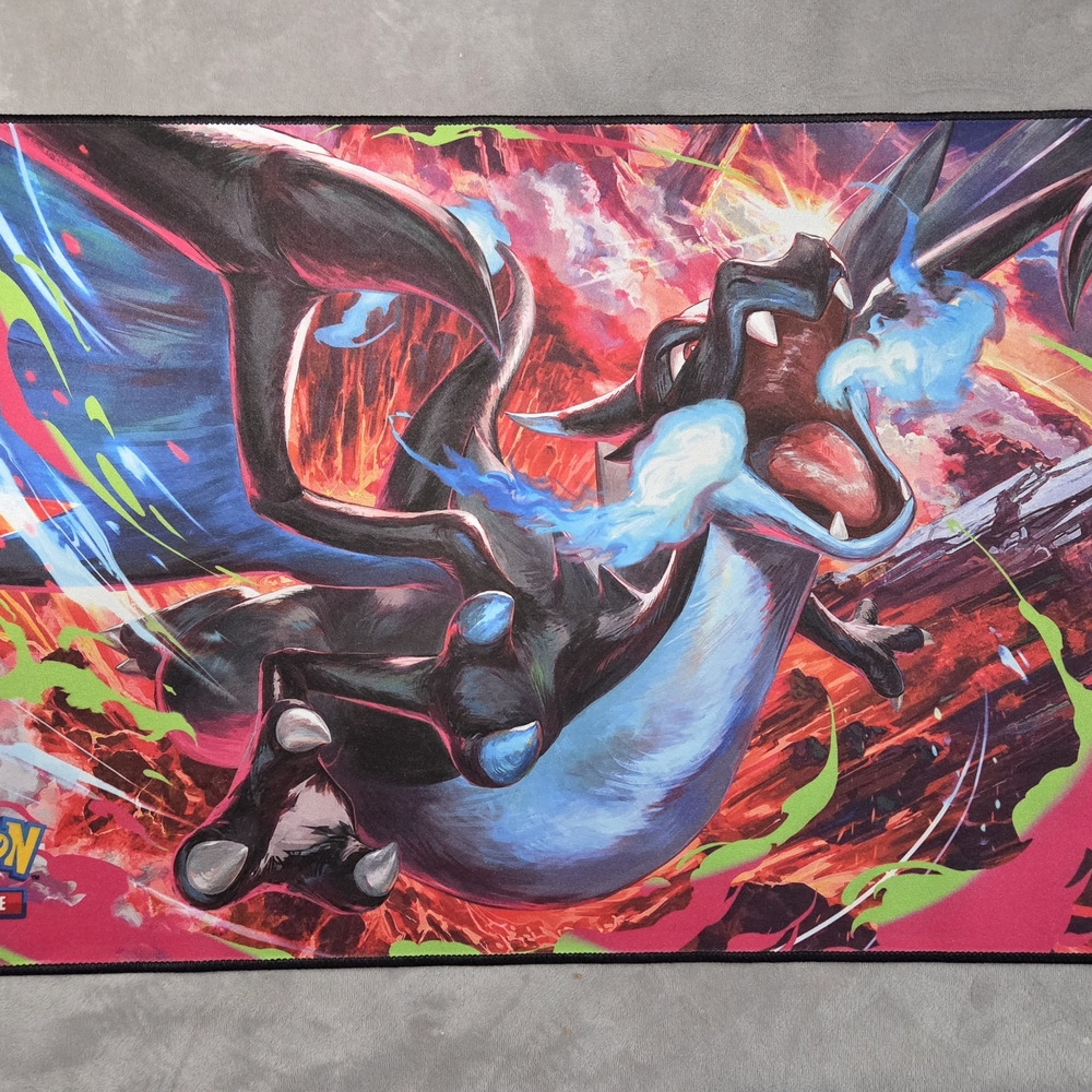 Shiny Mega Charizard X ex UPC Playmat Gaming Pad Mouse Pad Pokemon TCG